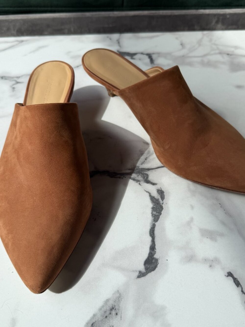 Jenni Kayne Walnut Oiled Leather Mules Size 41 - Picture 10 of 12